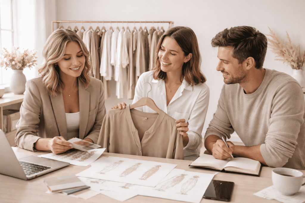 Prezentacja kolekcji odzieży damskiej Beyaro w butiku klienta